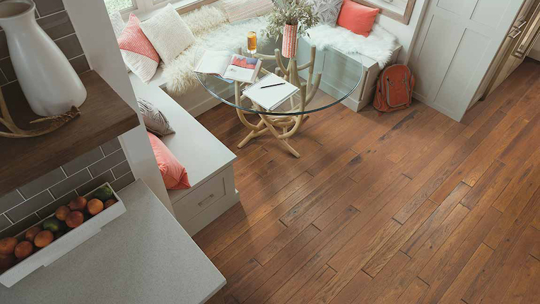 hardwood flooring in a kitchen breakfast nook